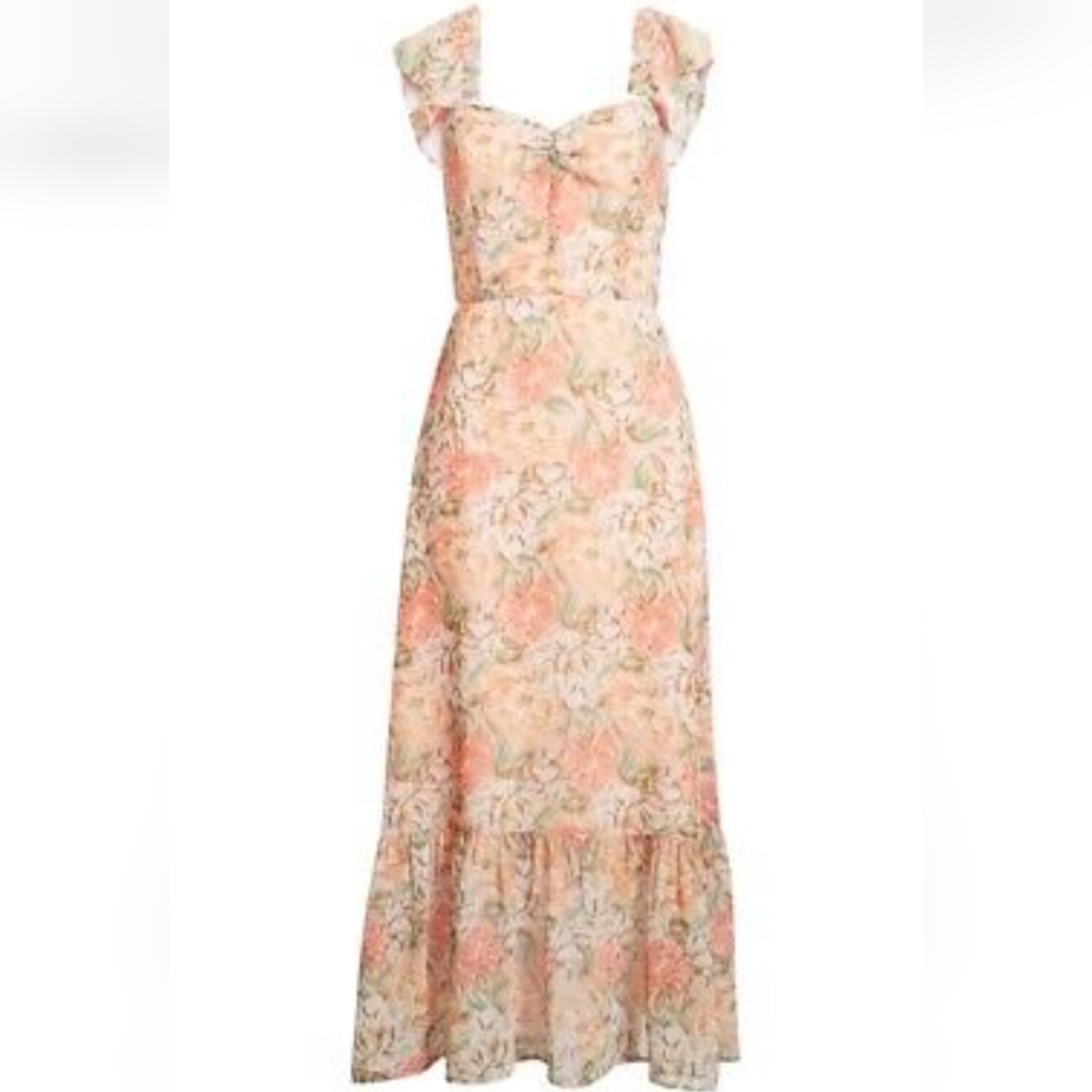 NWT WAYF Valerie Blouson  Dress In Coral Floral Print Sz XXL - Picture 3 of 5